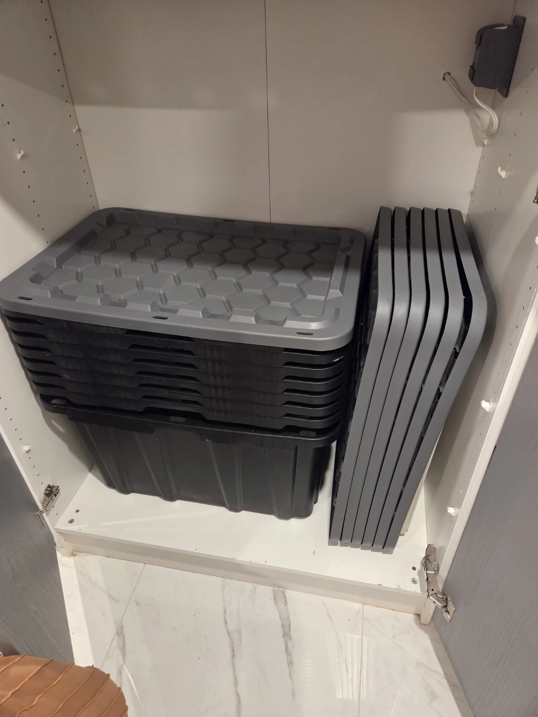 Stackable Storage Bins with Lids