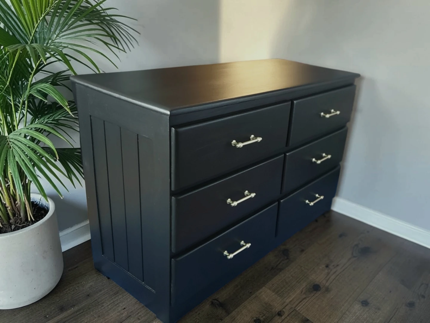 Like BRAND NEW Dresser Black Matte - Champagne Gold Handles