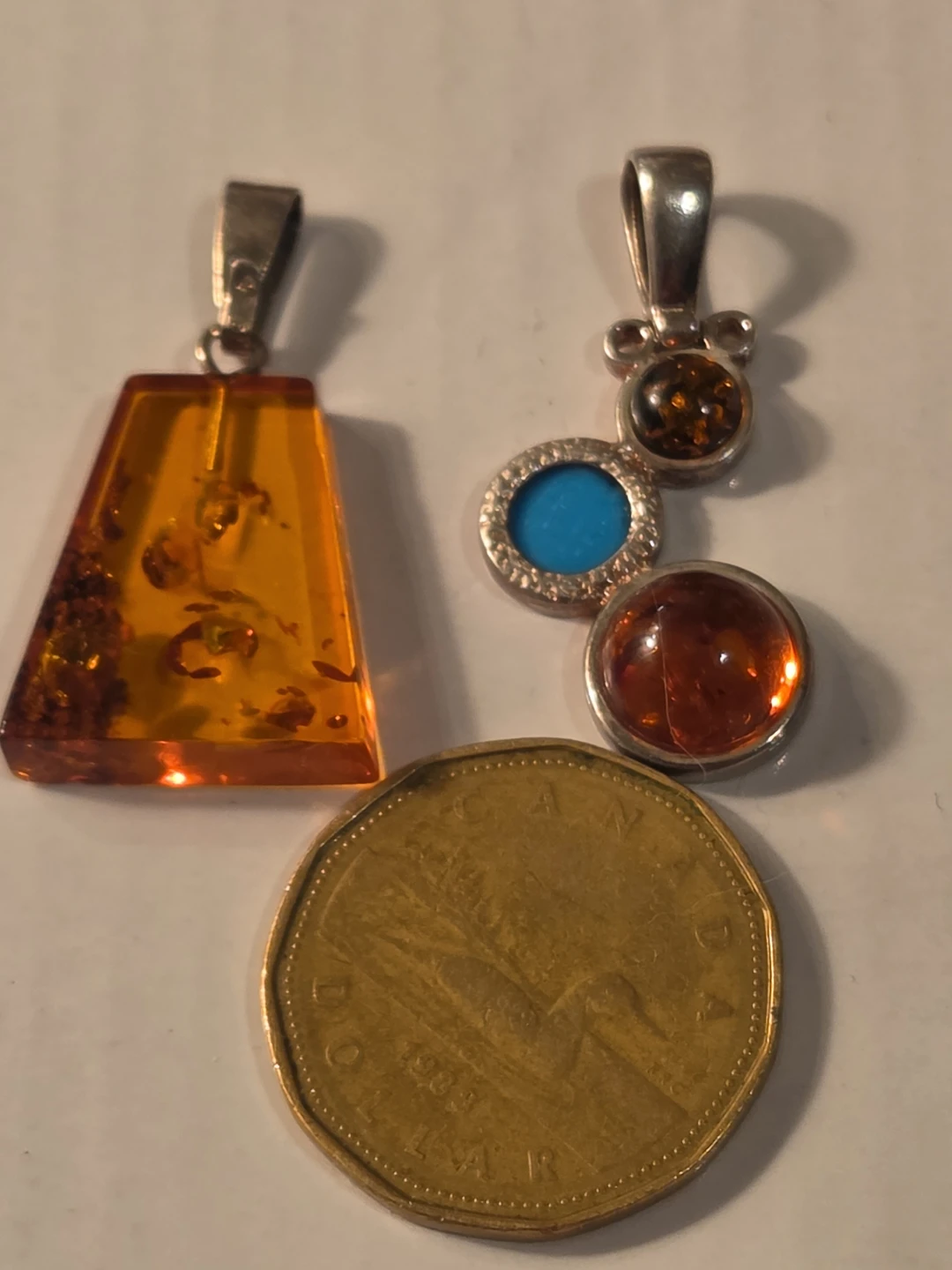 Sterling silver  925 and amber pendant s - photo 4