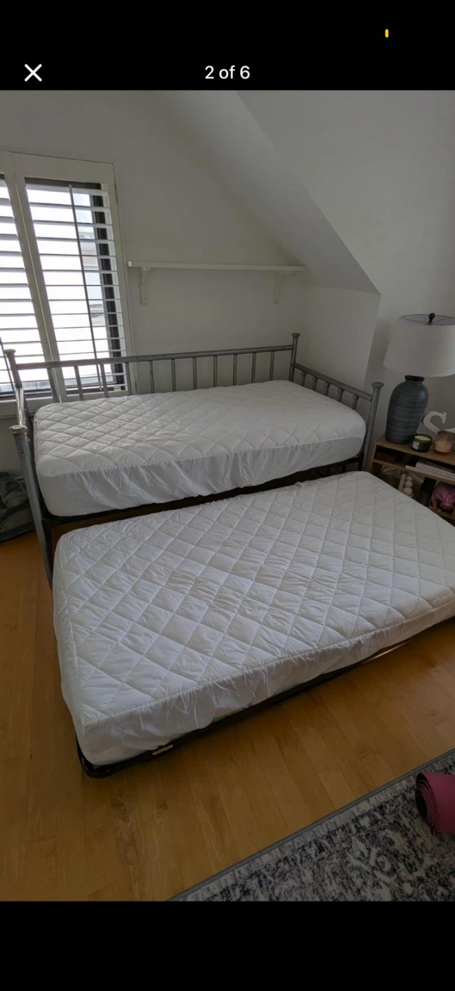 Metal Daybed with Trundle and Mattresses - photo 2