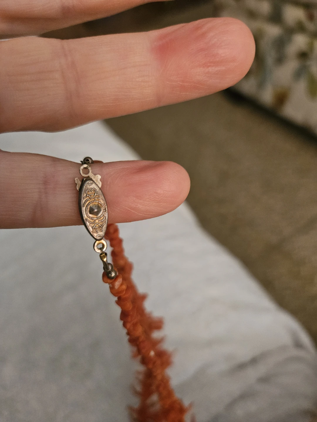 Orange Coral Branch Necklace - photo 2