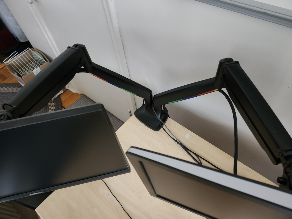 Black Dual Monitor Desk Mount - photo 2