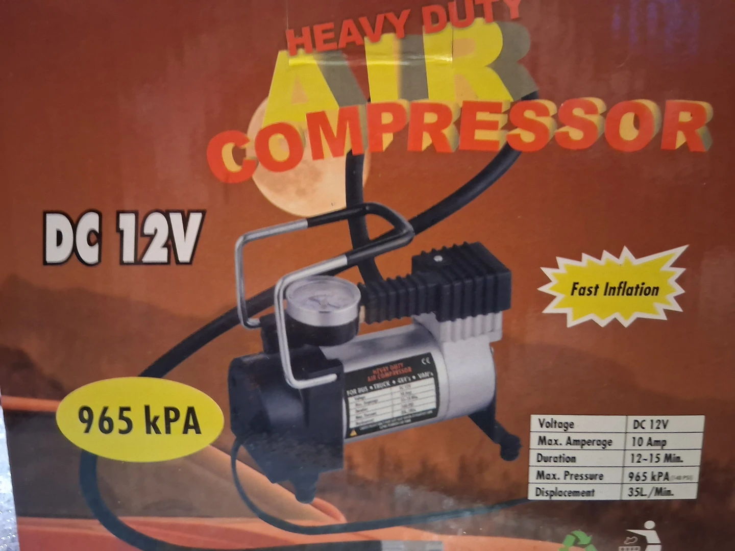 Heavy Duty DC 12V Air Compressor