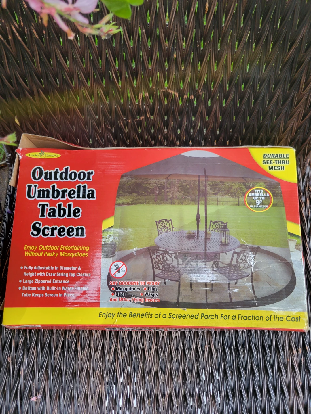 NEW Outdoor Umbrella Table Screen up to 9ft