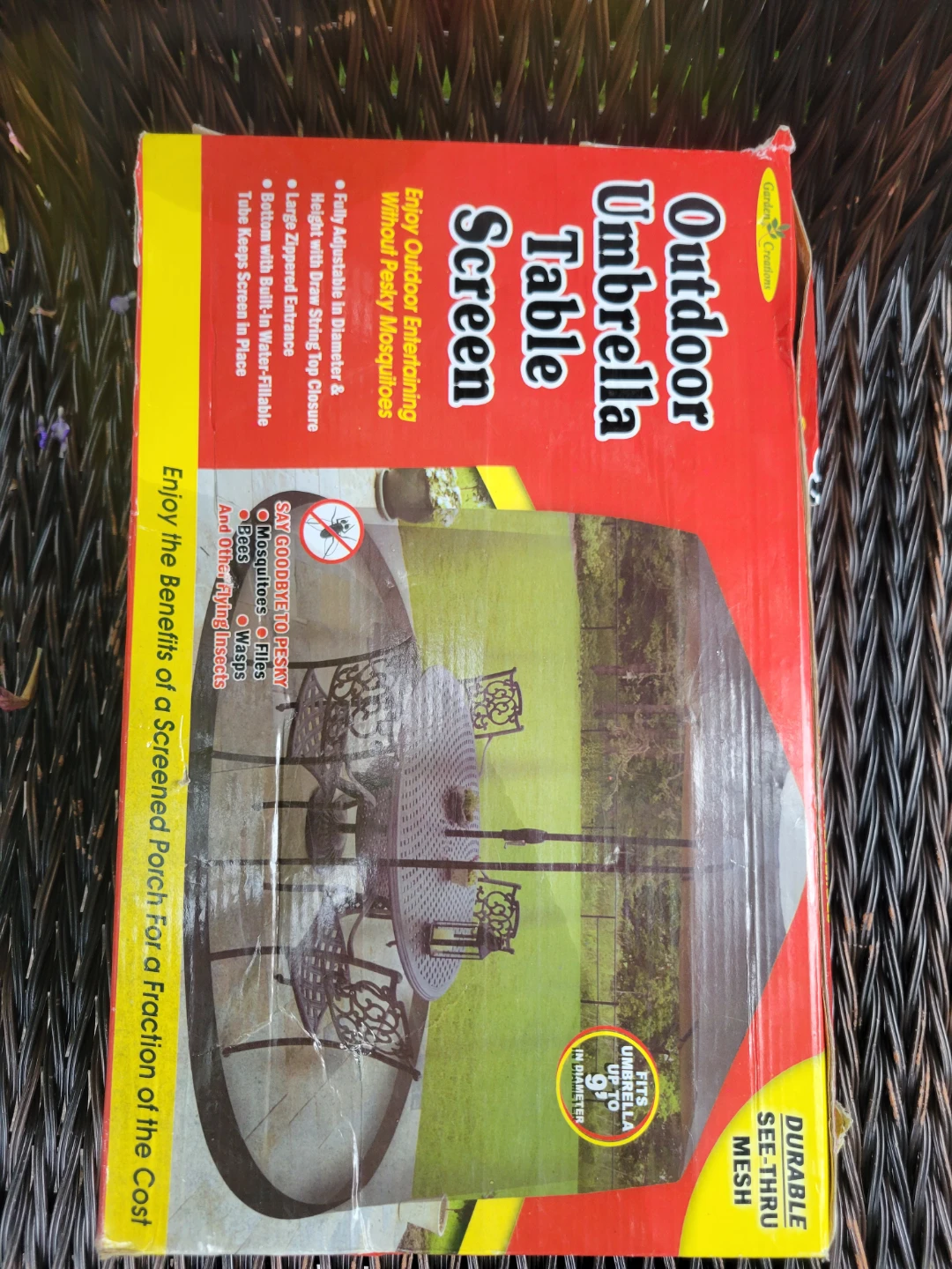 NEW Outdoor Umbrella Table Screen up to 9ft - photo 2