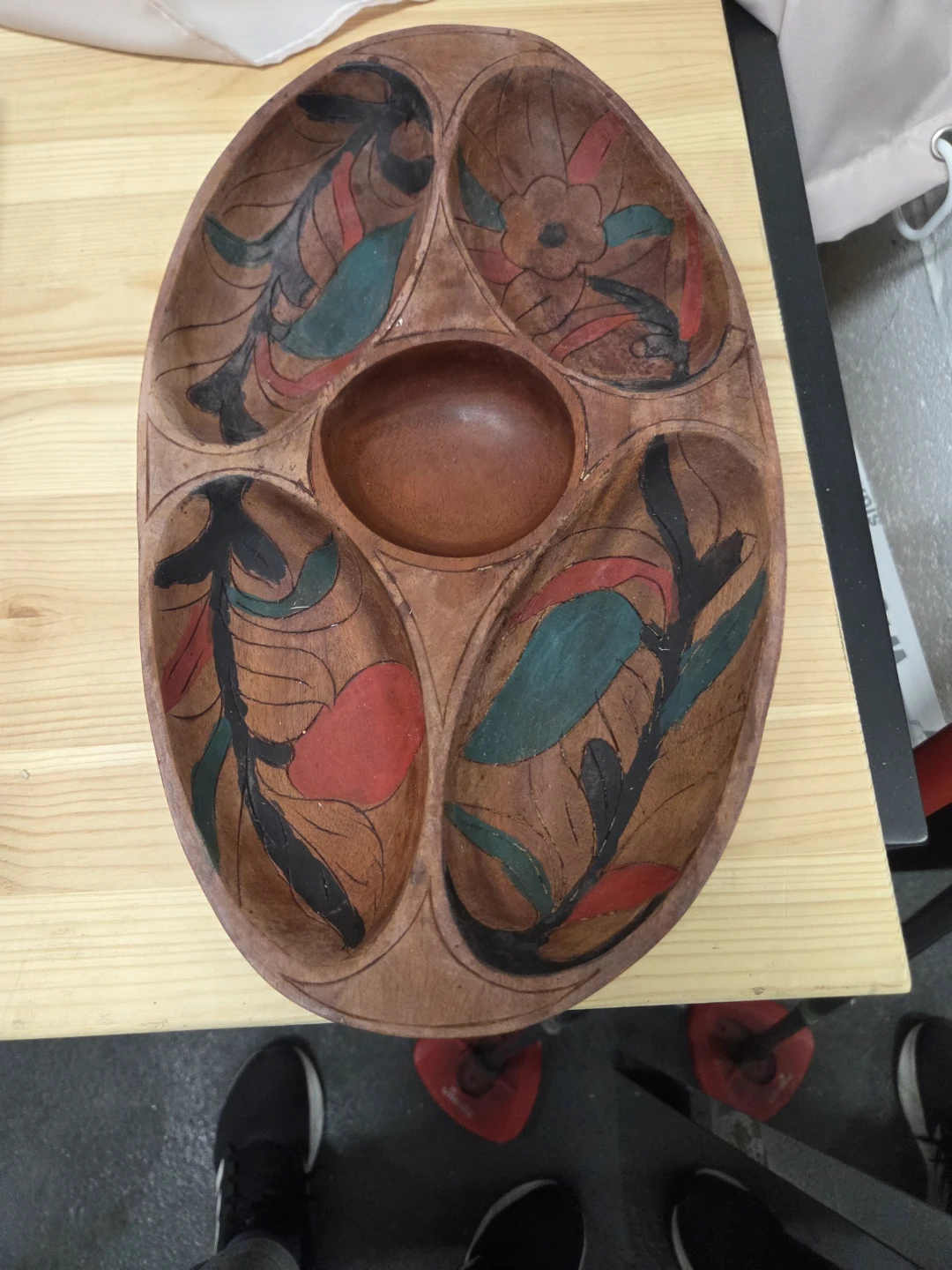 Hand-Carved Wooden Serving Tray - photo 3