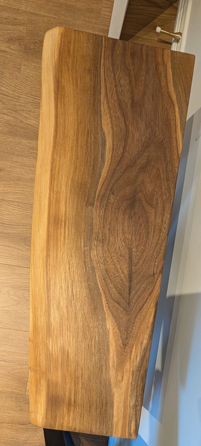 Live Edge Wood with Black Metal Legs - photo 3