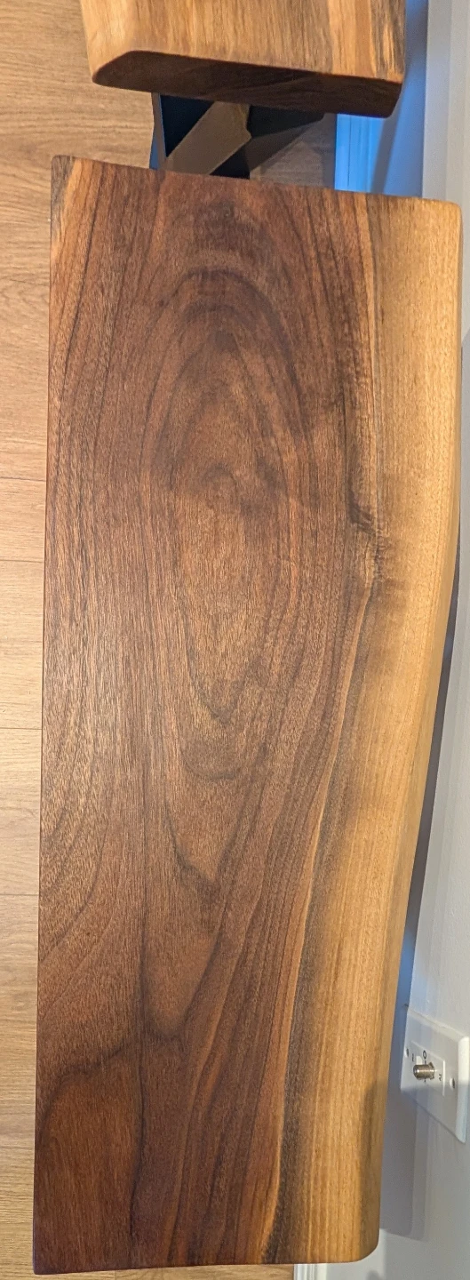 Live Edge Wood with Black Metal Legs - photo 4