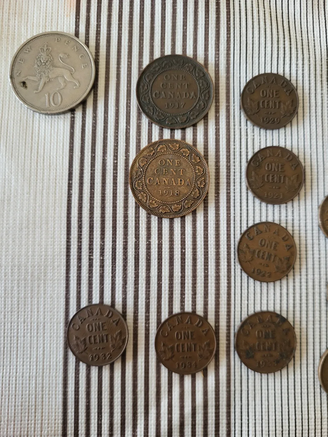 Collection of Canadian Pennies and Token Coins - photo 2