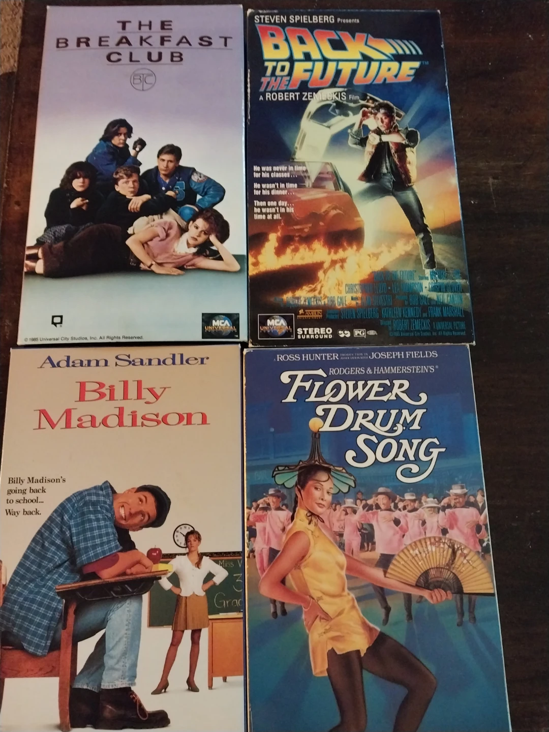 4 VHS Breakfast Club Back to the Future Billy Madison ...