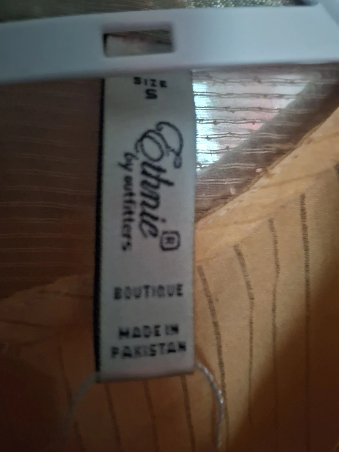 Ethnic Outfitters Peach Embroidered Pakistani Suit - Size Small - photo 4