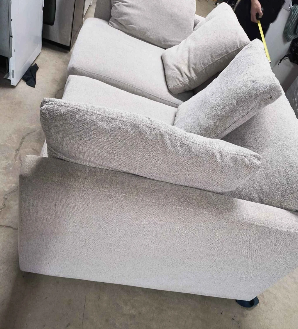 Light Grey Sofa with Pillows