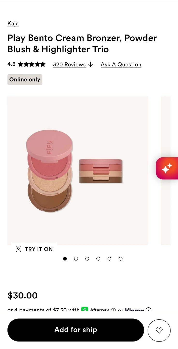 Kaja Play Bento Cream Bronzer, Powder Blush & Highlighter Trio - photo 2