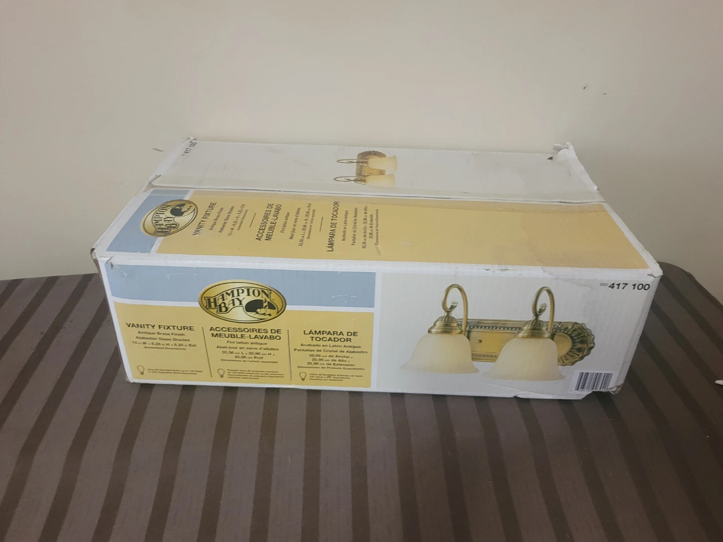 Hampton Bay Vanity Fixture - Antique Brass Finish