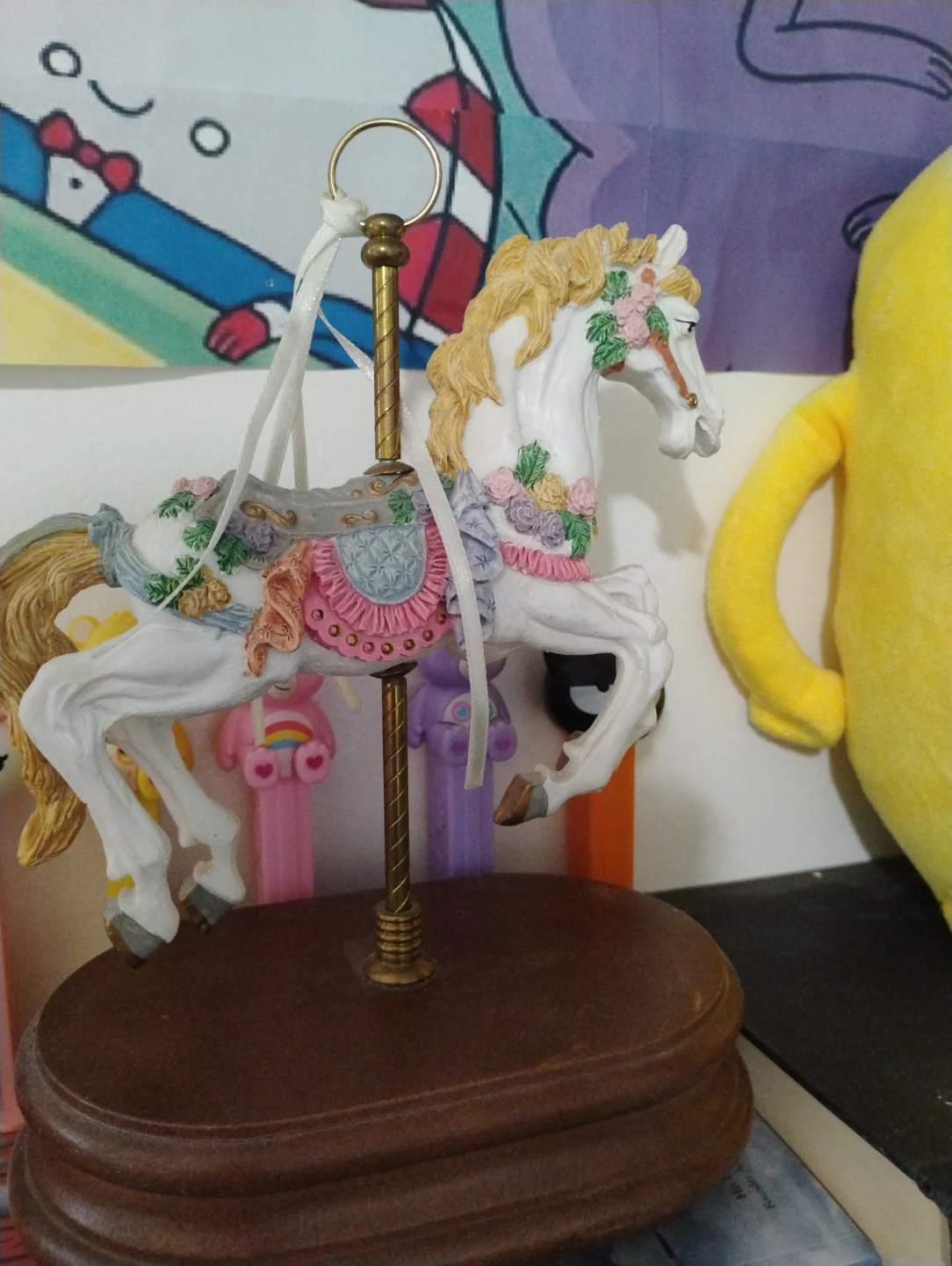 Carousel horse music box. Vintage