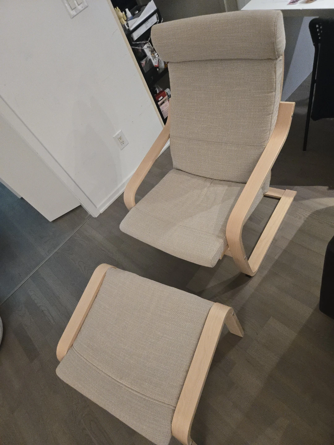 IKEA POÄNG Armchair and Ottoman