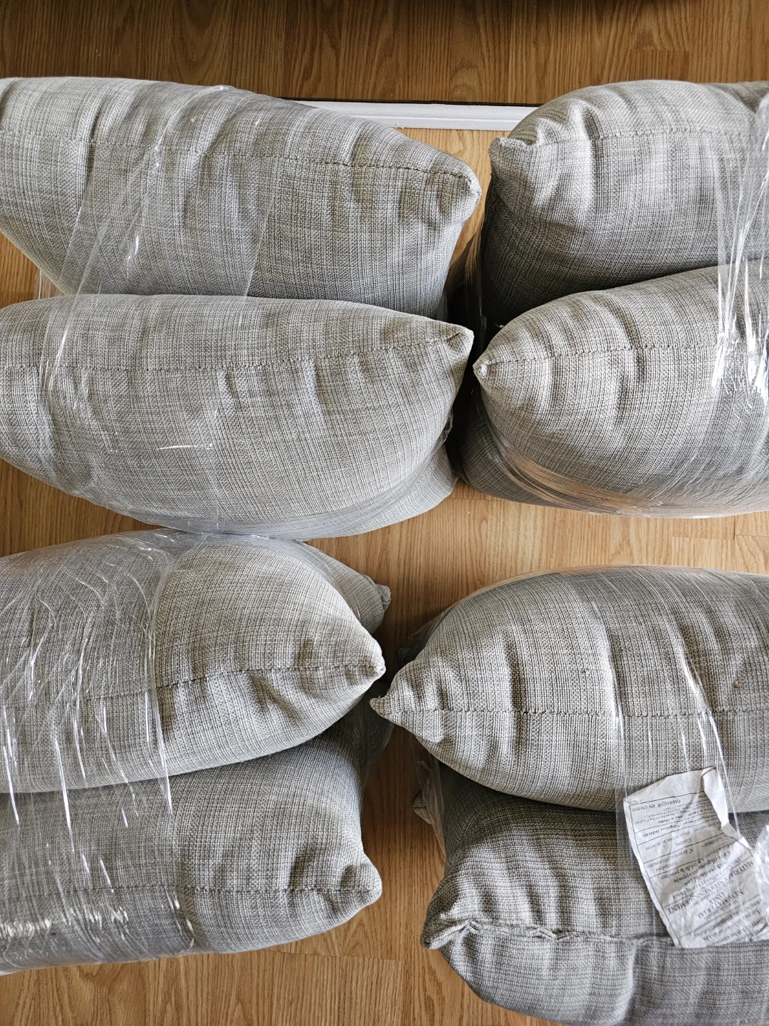 8 grey textured throw pillows brand new approximate size 15x15' - photo 5