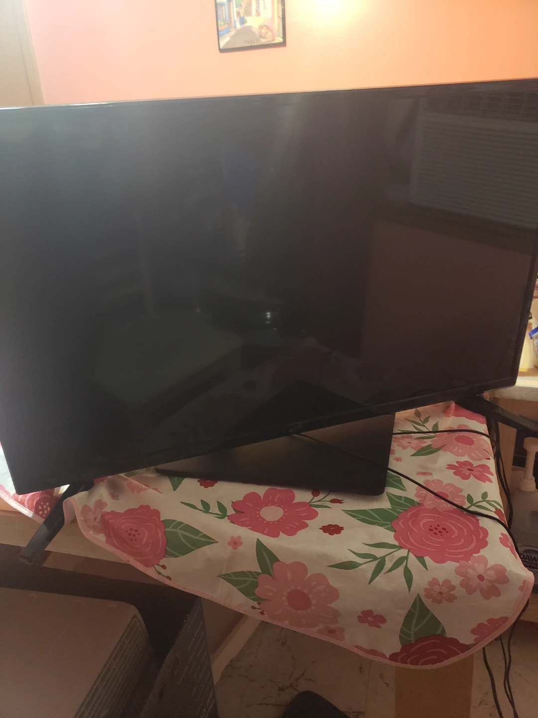 Black Flat Screen Television