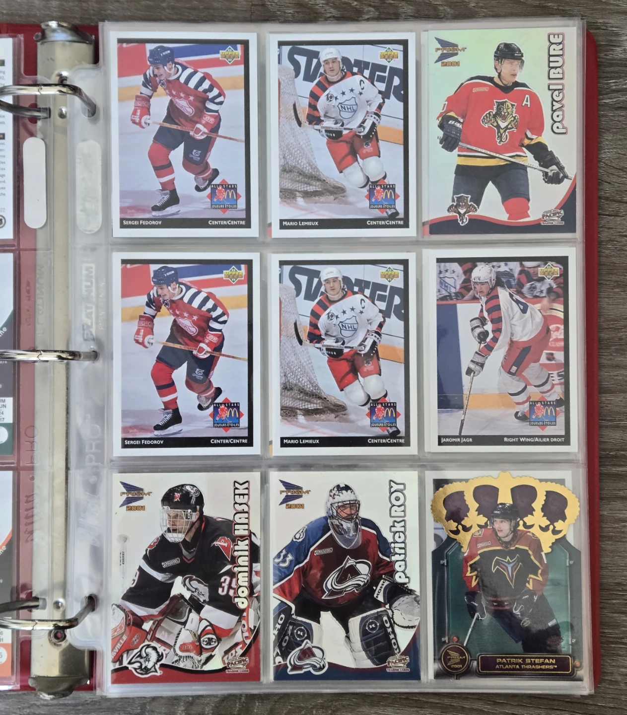Vintage McDonald's NHL Hockey Card, Superstar Binder Lot