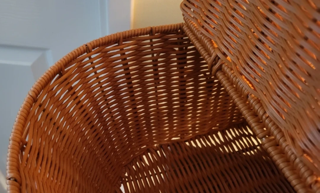 Wicker Basket with Handle, both sides open - photo 3