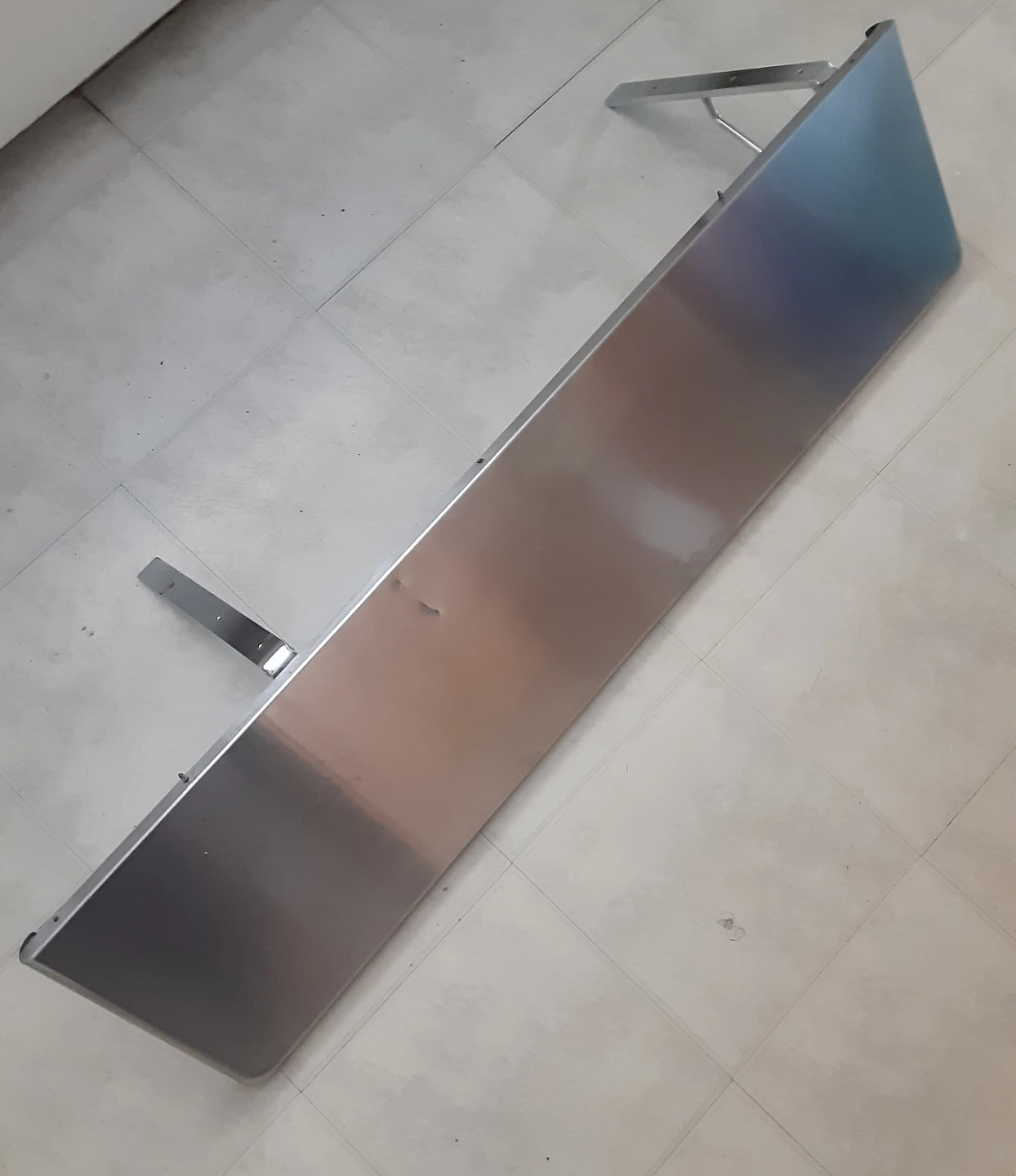Stainless Steel Shelf w/Brackets | Heavy Duty - Wall Mounted - photo 2
