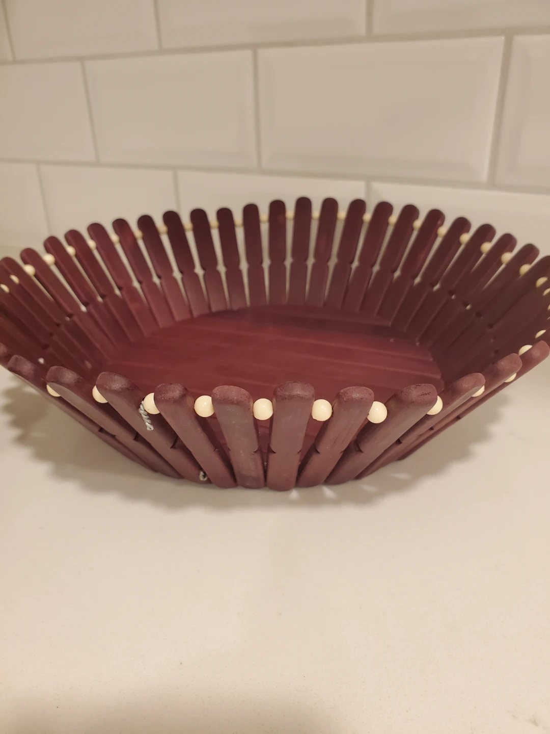 Set of 2 Wooden Slat Baskets - photo 2