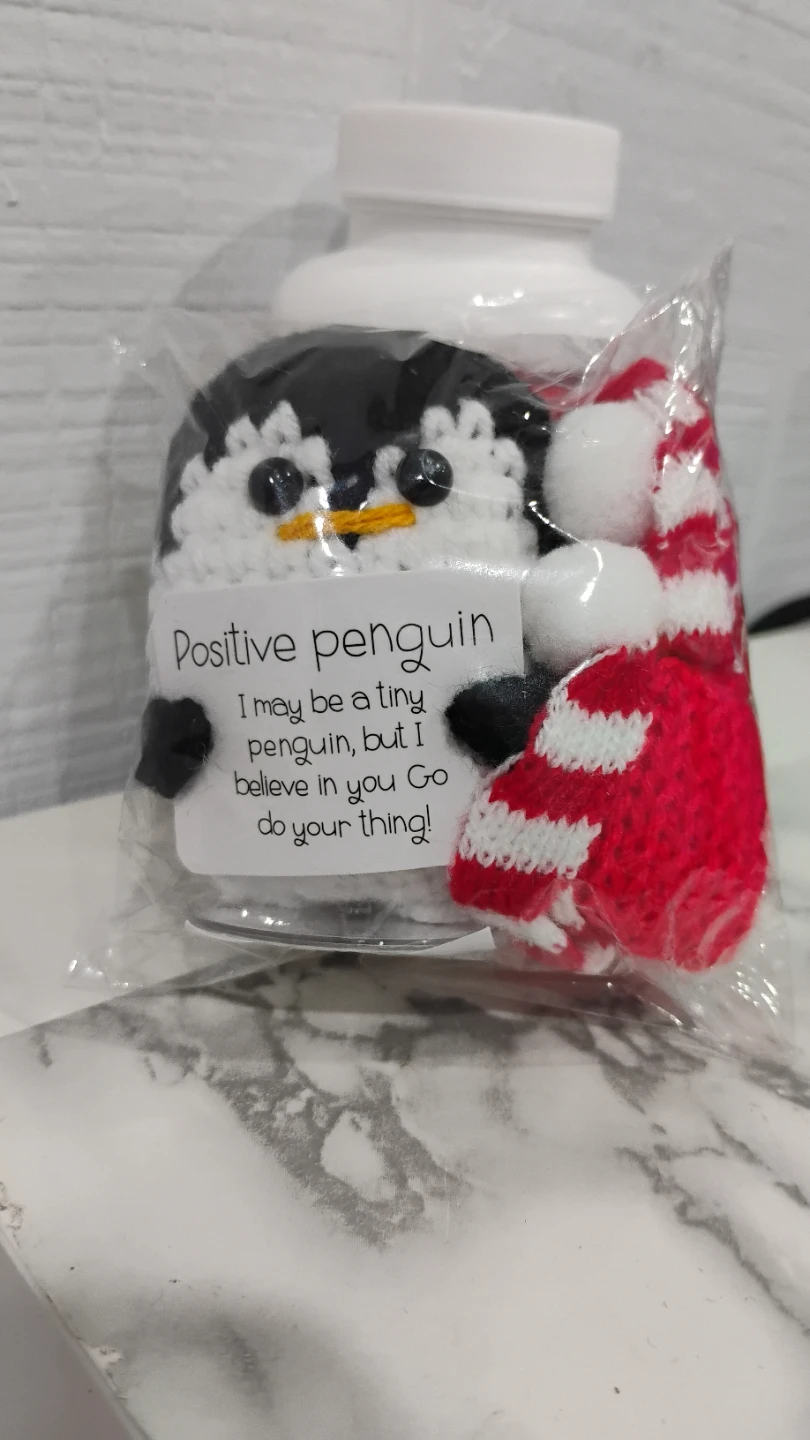 Positive Penguin Crochet Figure