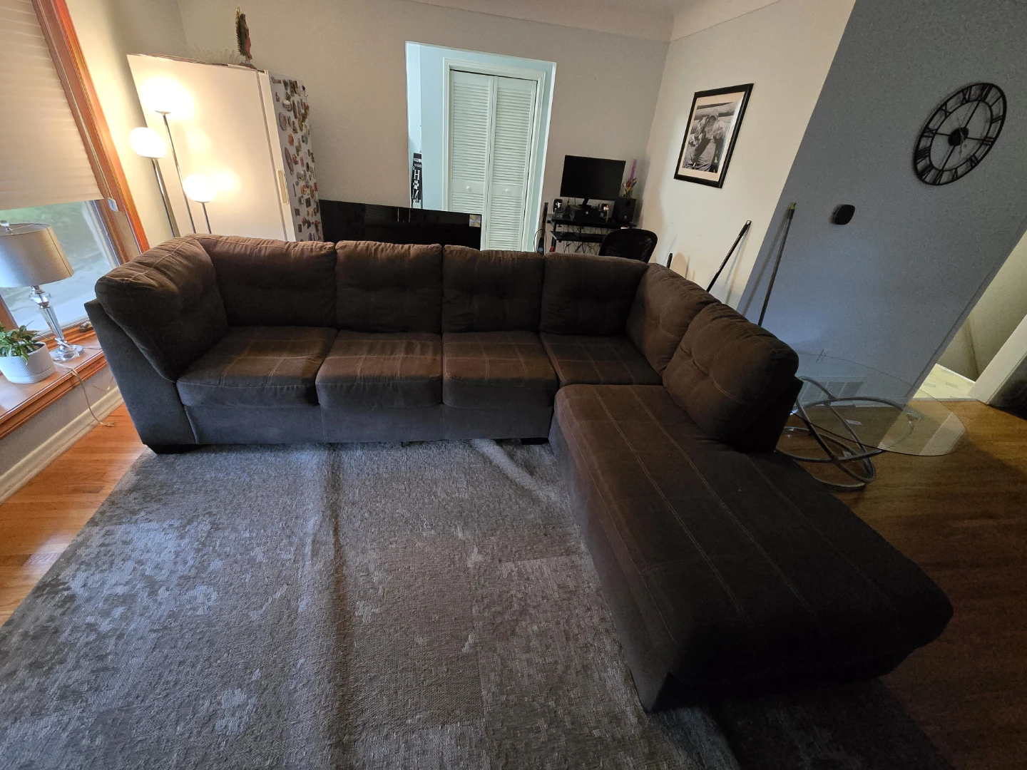 Gray Sectional Sofa with Chaise