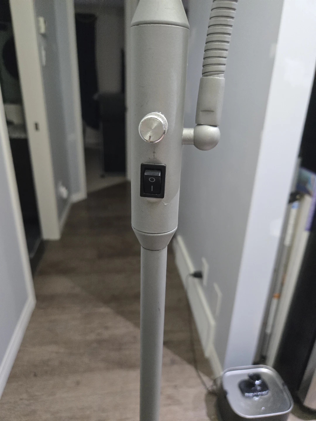 Silver Floor Lamp with Adjustable Reading Light - photo 2