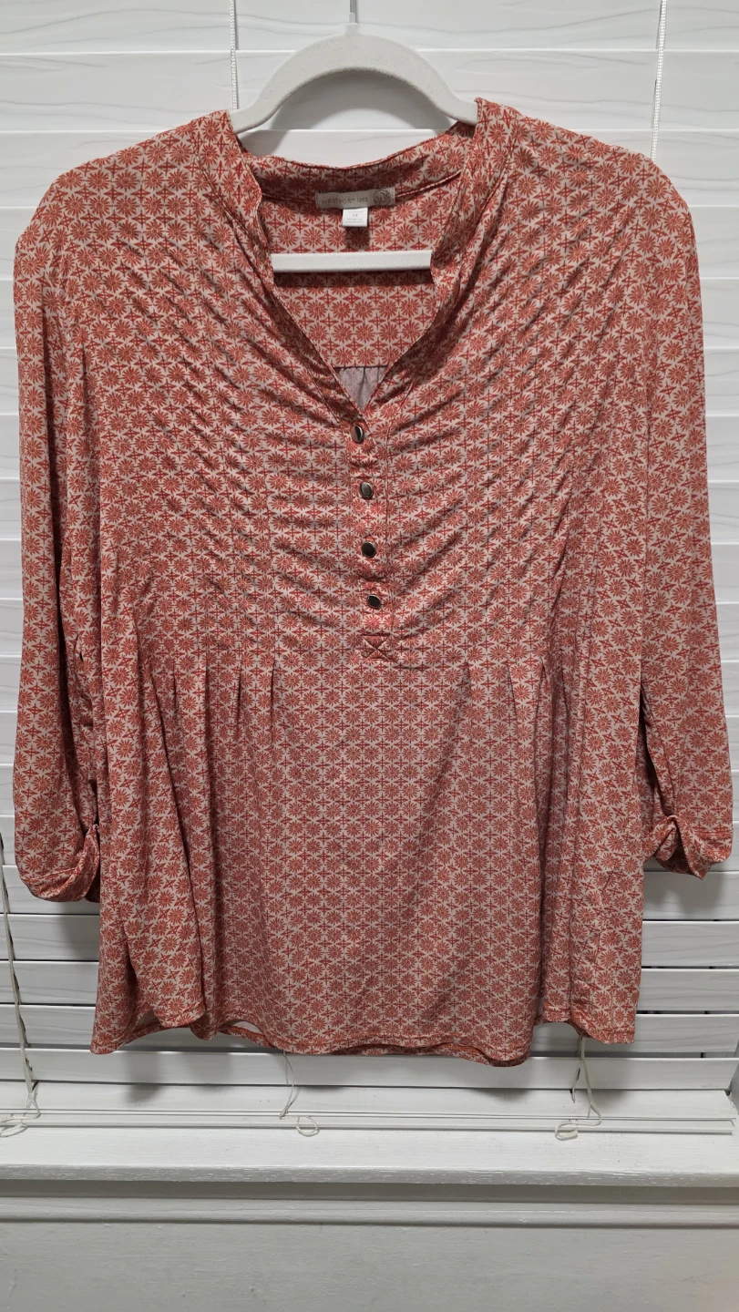 Westport Floral Pintuck Tunic Top