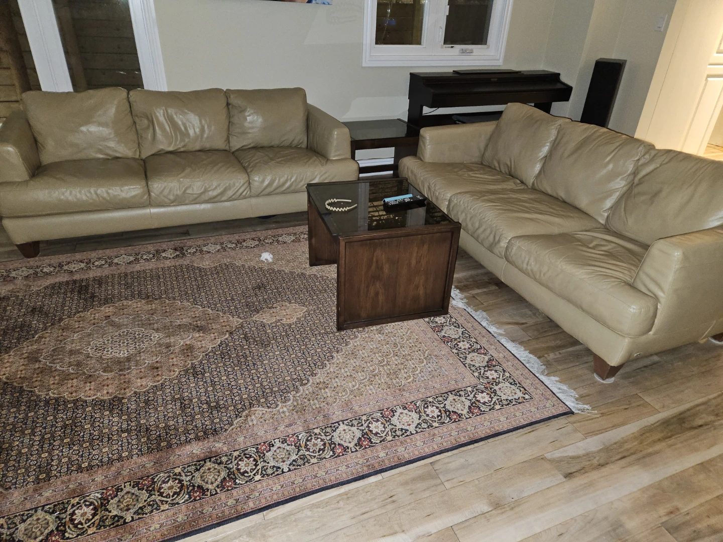 Nattuzi Tan Leather Sofas