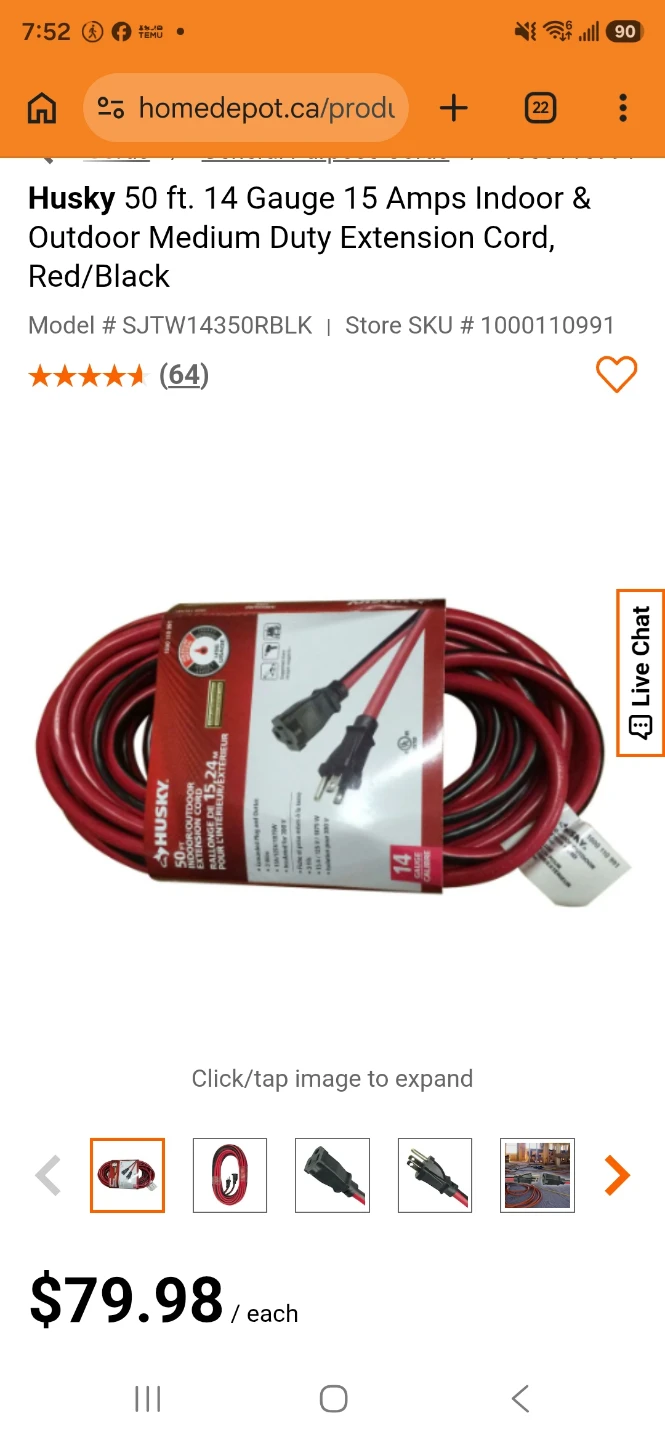 Husky 50 ft. 14 Gauge 15 Amp Extension Cord - photo 4