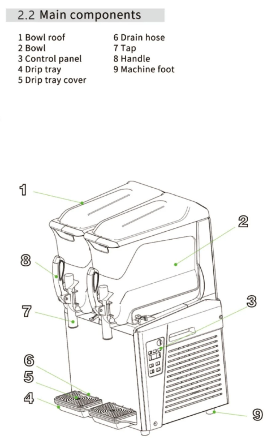 Vevor X300 Slush Machine 2x15L - MISSING PARTS - photo 3