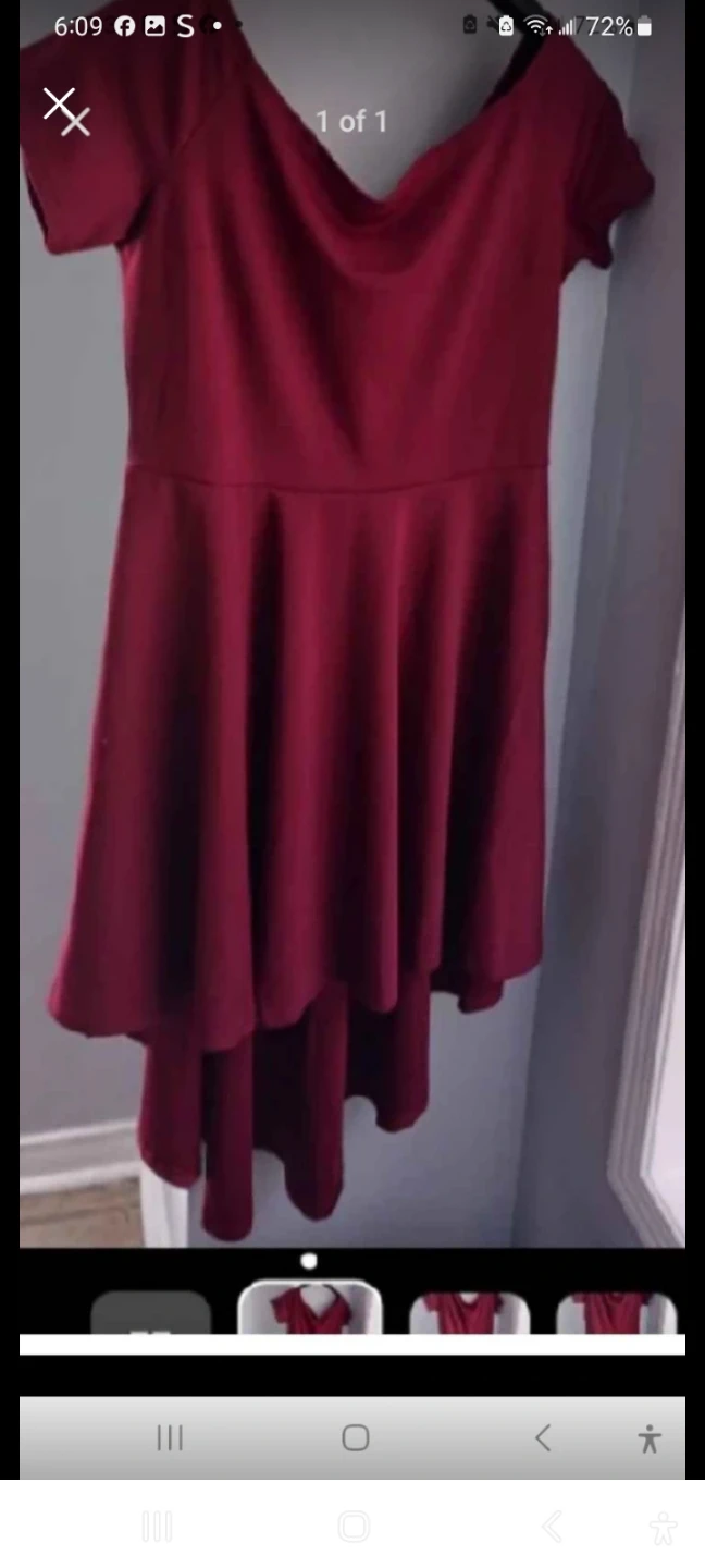 Women's Red High-Low Dress