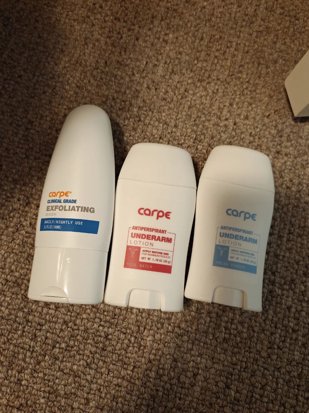 Carpe Antiperspirant Underarm Lotion & Exfoliating Lotion Bundle
