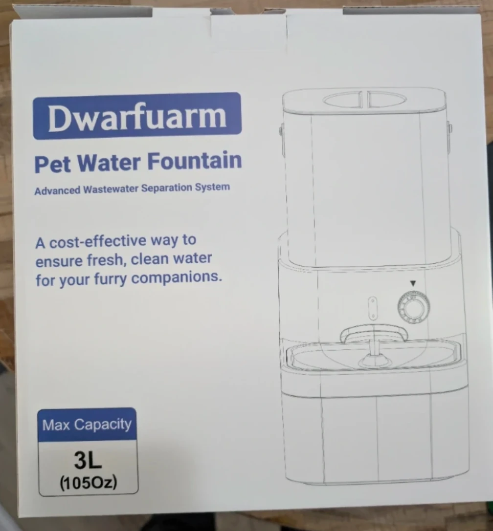 Motion Sensor filterless Pet Water Fountain - 3L Tank