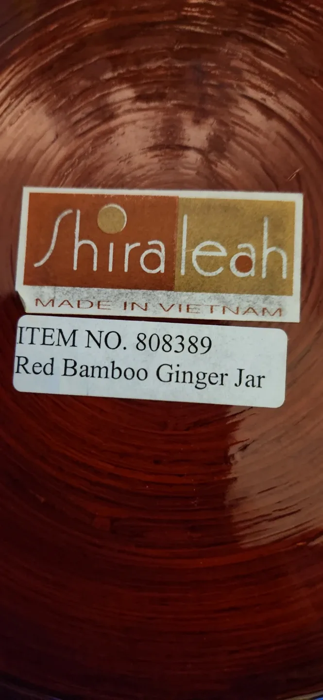Shira Leah Red Bamboo Ginger Jar - photo 2