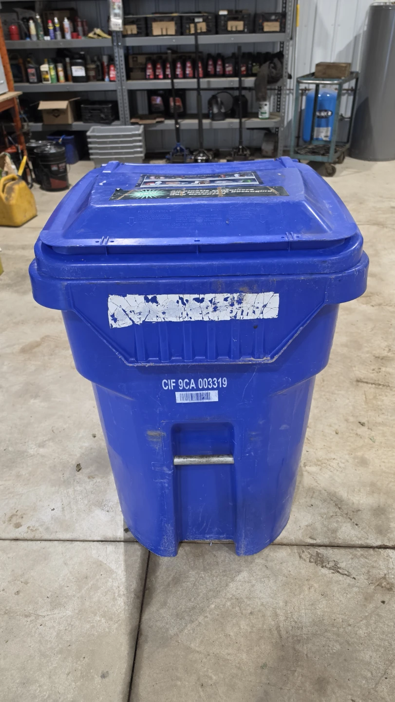Blue Wheeled Trash Bin - photo 2
