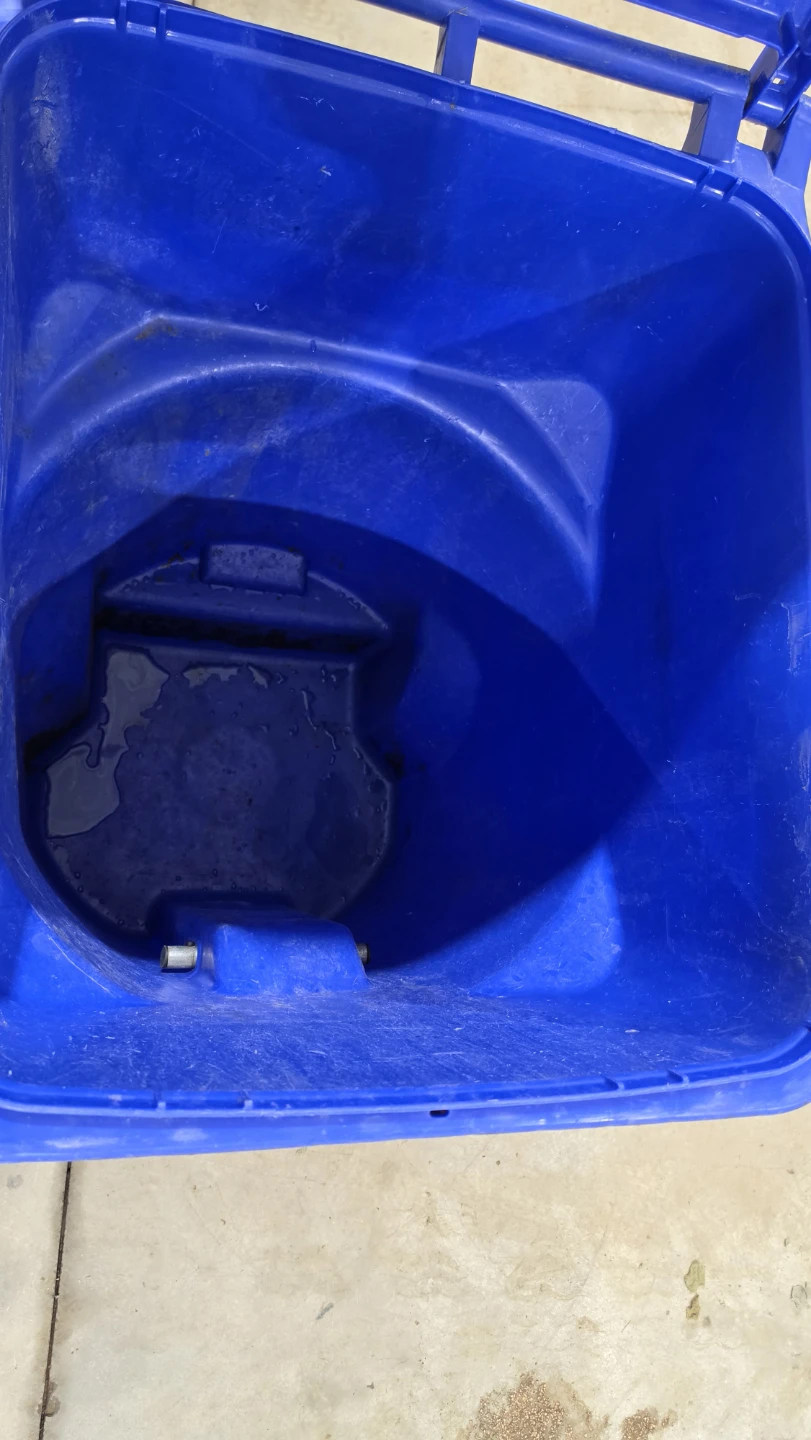 Blue Wheeled Trash Bin - photo 3