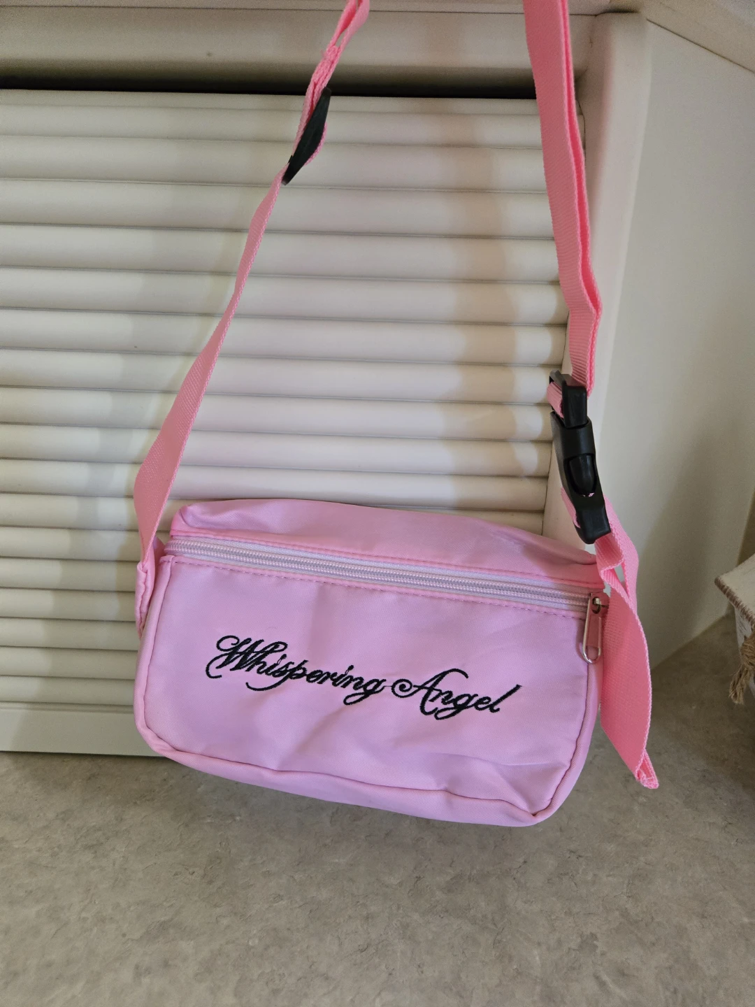 NEW. Pink Whispering Angel Fanny Pack / Crossbody Bag