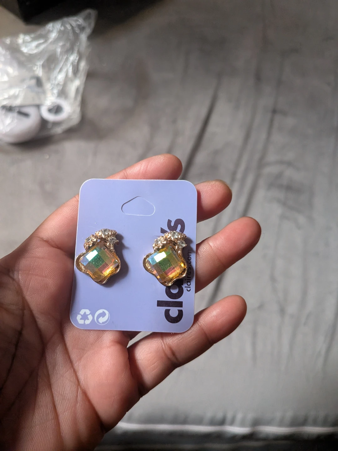 Claire's Crystal Stud Earrings