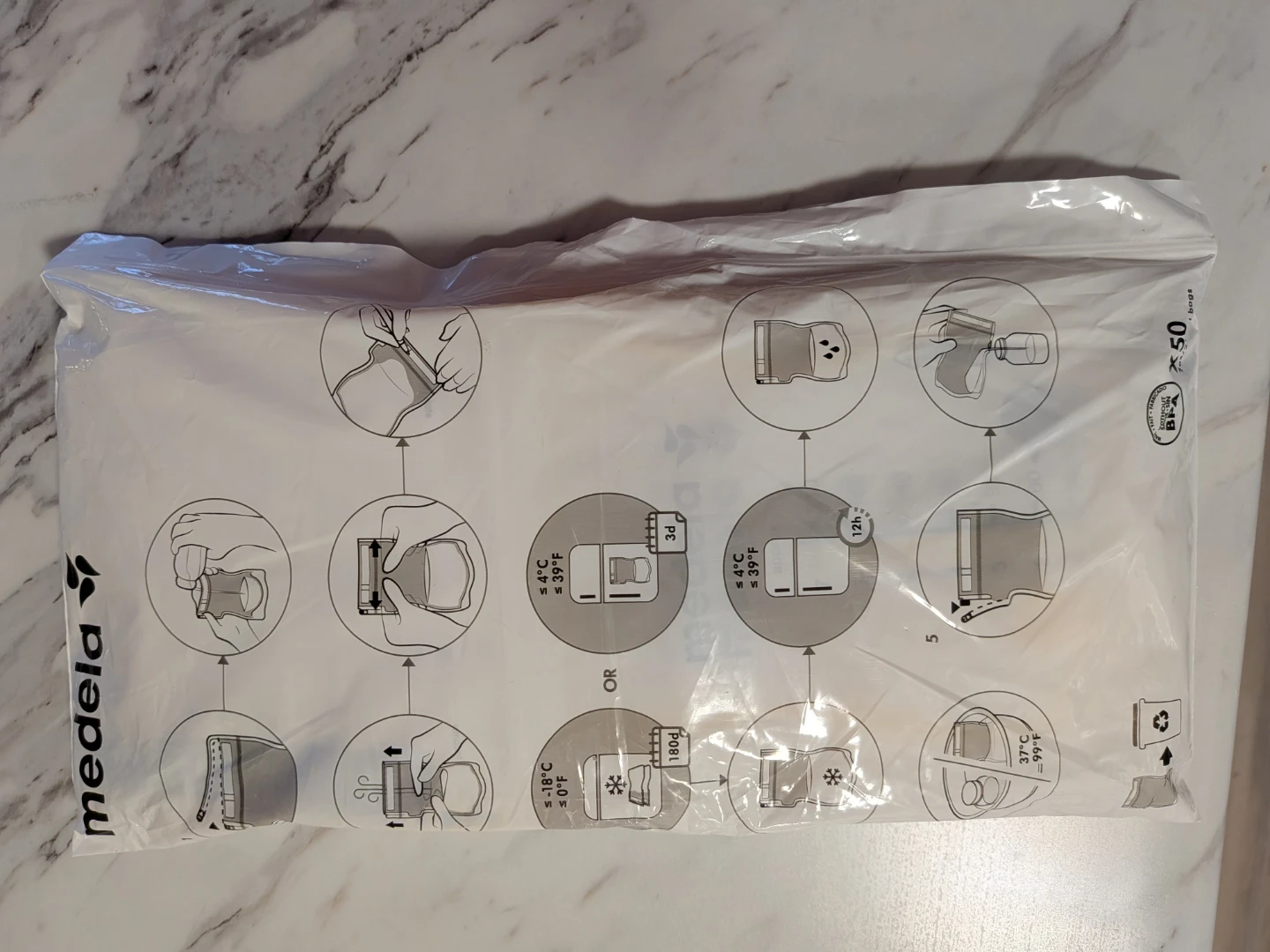 Medela Easy Pour Breast Milk Storage Bags - 45 Count - photo 2