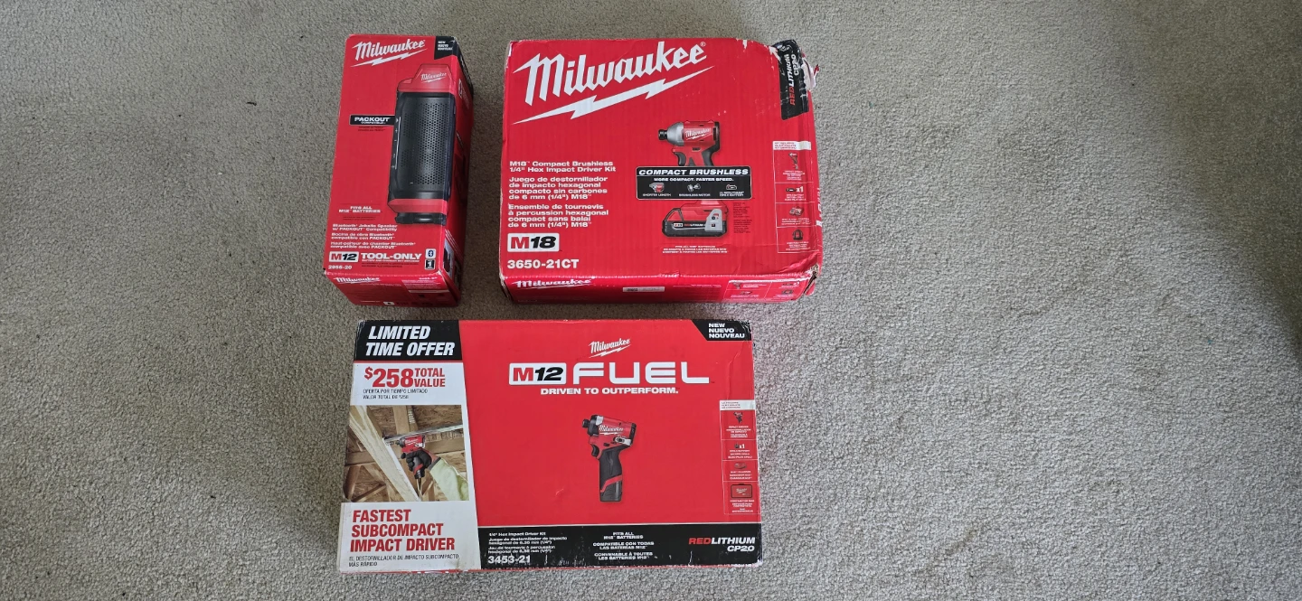 BRAND NEW MILWAUKEE TOOLS & BOOM BOX