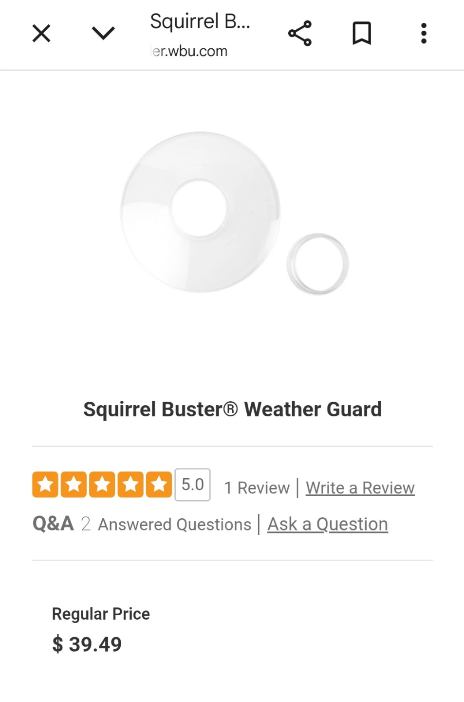 Bird Feeder Squirrel Proof - Wild Birds Unlimited ELIMINATOR - photo 5