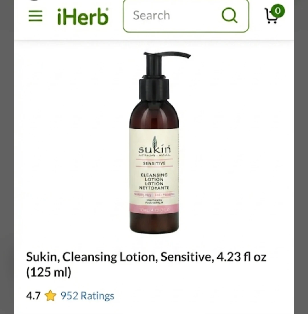 Sukin Sensitive Cleansing lotion 4.23 fl oz