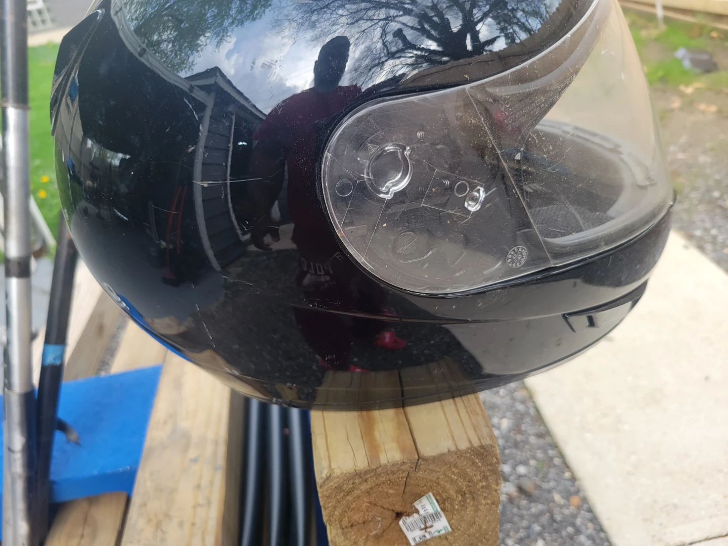 USED HJC MOTORCYCLE HELMET MEDIUM - photo 3