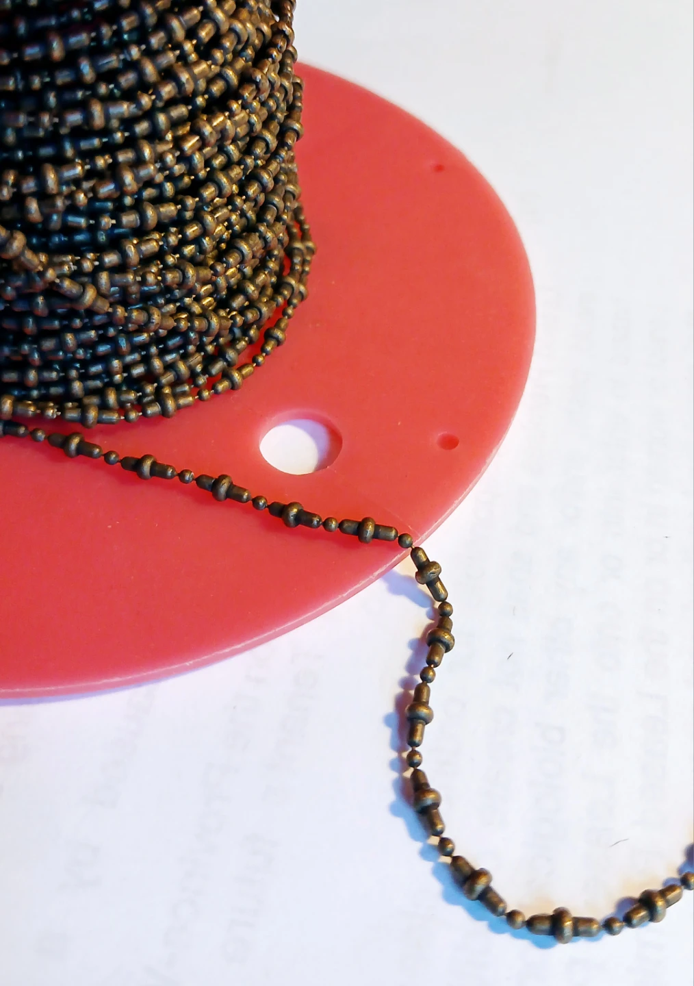6 feets of Antique Fancy Brass Beaded Chain - Crafting Supply - photo 3