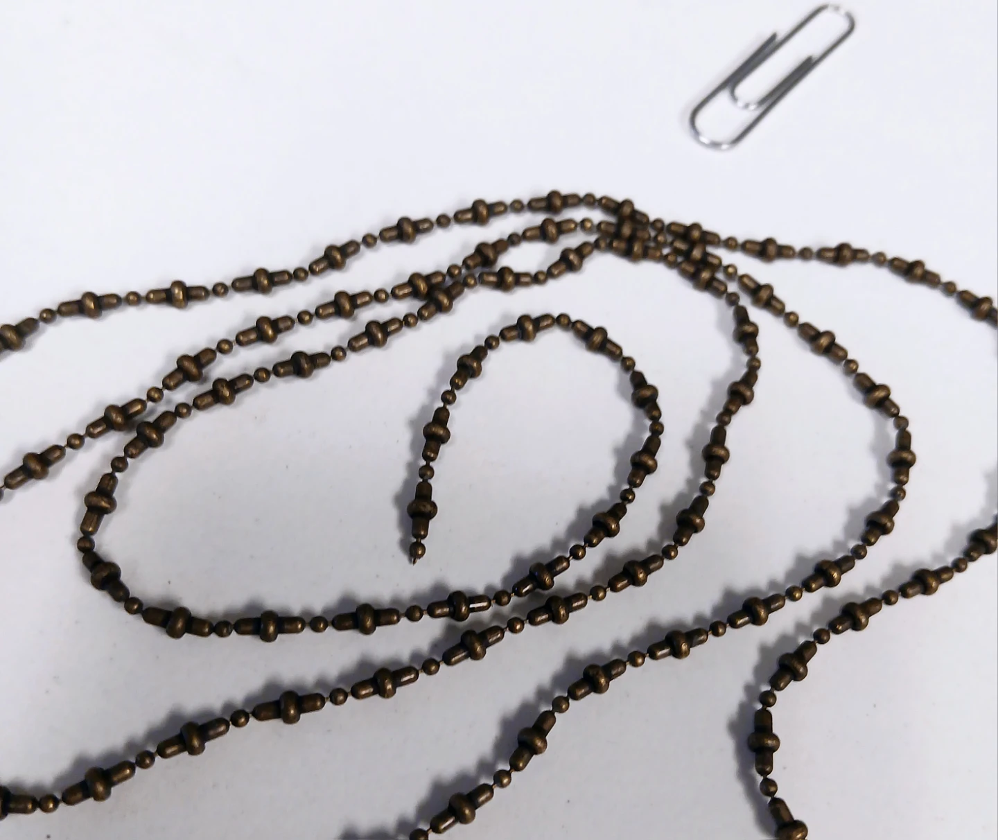 6 feets of Antique Fancy Brass Beaded Chain - Crafting Supply - photo 4