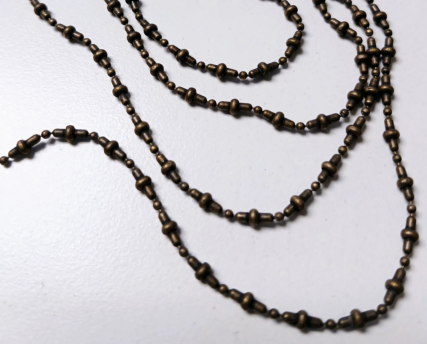 6 feets of Antique Fancy Brass Beaded Chain - Crafting Supply - photo 5