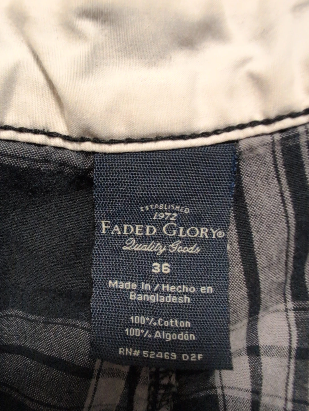Faded Glory Plaid Shorts Size 36 - photo 5